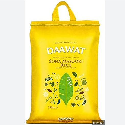 [IND10734] Daawat Sona Masoori Rice x 10 KG