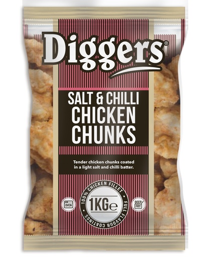 [CN164] BBE Diggers salt and chilli chicken chunks -1kg